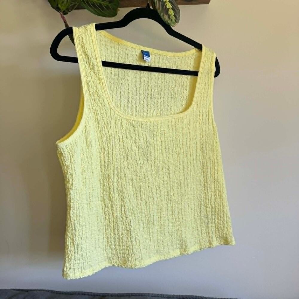 Old Navy XL Coastal Yellow Matte Jersey Tank